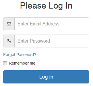 New log in template